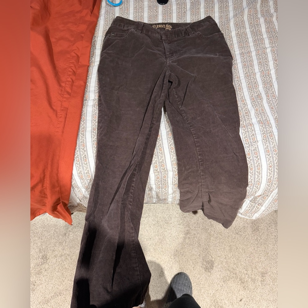 St. John's Bay Petite Brown Corduroy Pants
